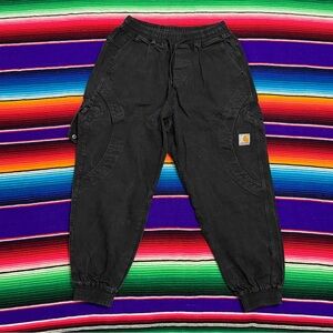 Carhartt WIP work in progess black jogger pants youth M